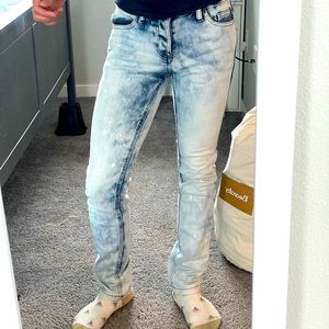 Mens 26/30 acid washed skinny jeans